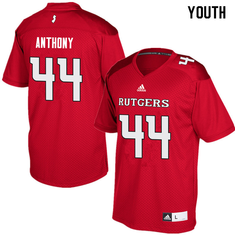 Youth #44 Max Anthony Rutgers Scarlet Knights College Football Jerseys Sale-Red
